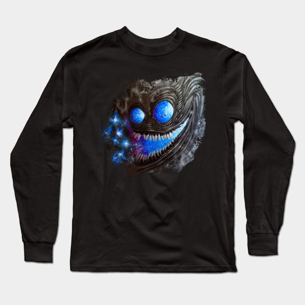 Silly Smiling Face With Escaping Fairies Long Sleeve T-Shirt by Hutchew